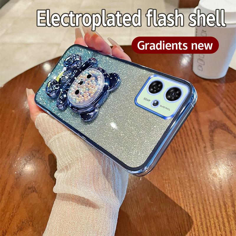 Candy Bear Stand Phone Case For MOTOROLA Moto G14 G24 G54 G84 G82 5G G72 G62 G52 G42 G32 G31 G22 G71S G73 G53 G23 G13 Soft Cover