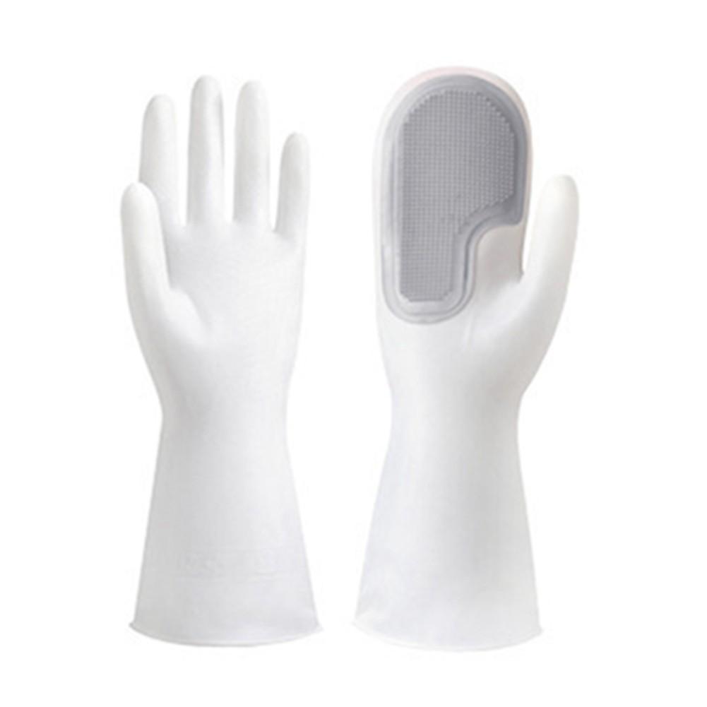 Comfortable Fit Dishwashing Gloves PVC Cleaning Gloves gray