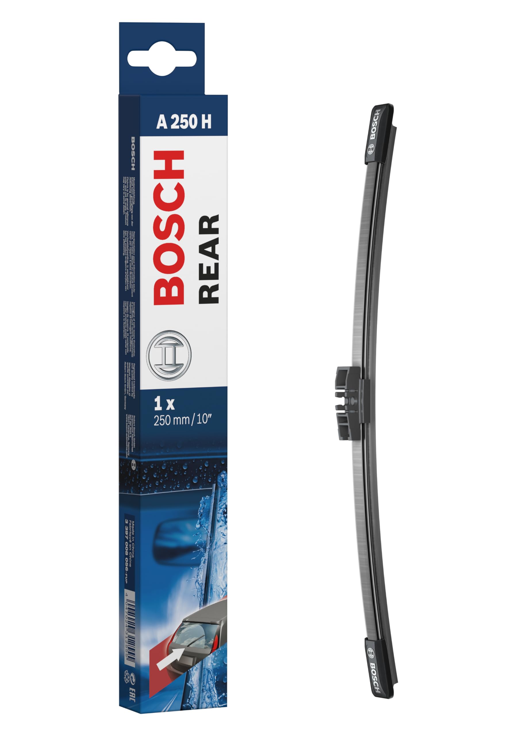 

BOSCH Imported Car Flat Wiper Blade Aero Twin Rear 250mm A250H