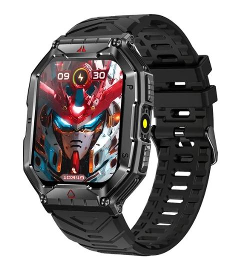 Man Outdoor Sports Smart Watch Kr82 650mah Bt Call Compass Waterproof Blood Oxygen Heart Rate Monitoring Reloj Montre Smartwatch Kr82 smart watch