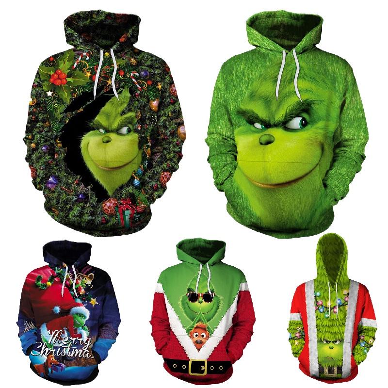 Men New The Hoodies 3d Printed Pullover Sweatshirt Christmas Cosplay Coat