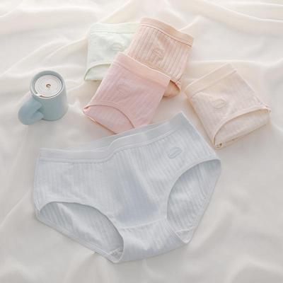 Γυναικείο Βαμβακερό Εσώρουχο Mid-Waist Ιαπωνικού Στυλ: Μονόχρωμα, Άνετα Εσώρουχα