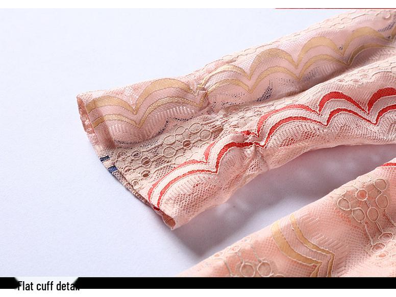 2023 Spring Hong Kong Style Lace Dress - Elegant Temperament, Plus Size Up To 200 Jin