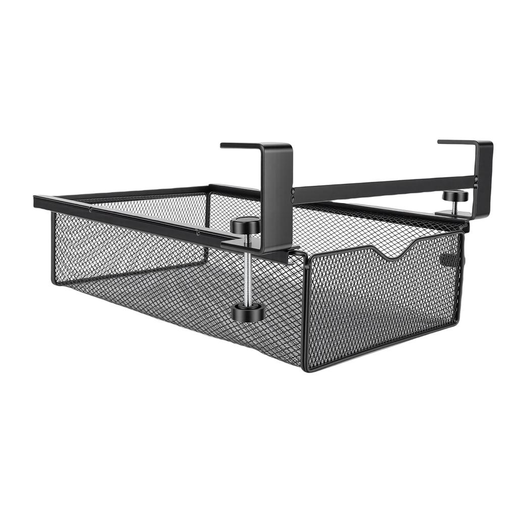 Under Desk Drawer Metal Slide Out Under Table Storage Tray for Classroom
