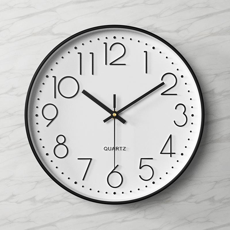 Clocks Living Room Silent Wall Clock Simple Fashion Clock Wall Hanging Home Three-dimensional Digital 40CM