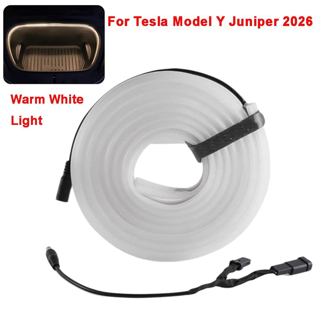 Flexible Silicone Interior Ambient Lighting Strip for Tesla Model 3 Y Juniper 21-26 Front Trunk