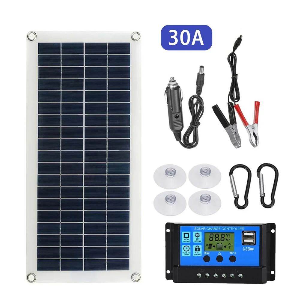 Equipped with 40W Outdoor USB 5V Solar Flexible Panel Suitable for RV Camping and Hiking Charger Power Supply