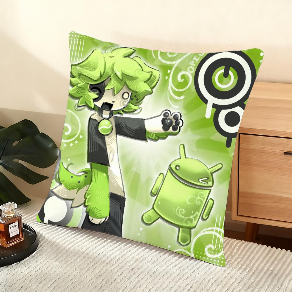 Frutiger Aero Art Cushion Cover Soft Short Plush Pillow Cover Smooth Cozy Texture Aesthetic Cushion Case Home Decor