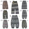 39 Designs Elephant Pants Loose Leg Adjustable Elastic Waistband StrapUnisex Women Men Print Thailand Casual Streetwear Boho Bohemian Retro Vintage
