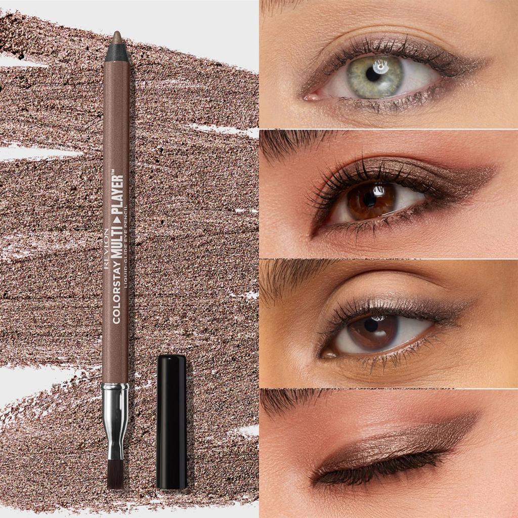 Revlon ColorStay Multiplayer Eye Pencil 404 Under the Radar (Color Image: Metallic Taupe) with Eyeshadow Sharpener, 0.9g