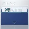 LIHIT LAB A6024-8 Document File Case Congress Case A4 Cube Fizz Blue Opaque