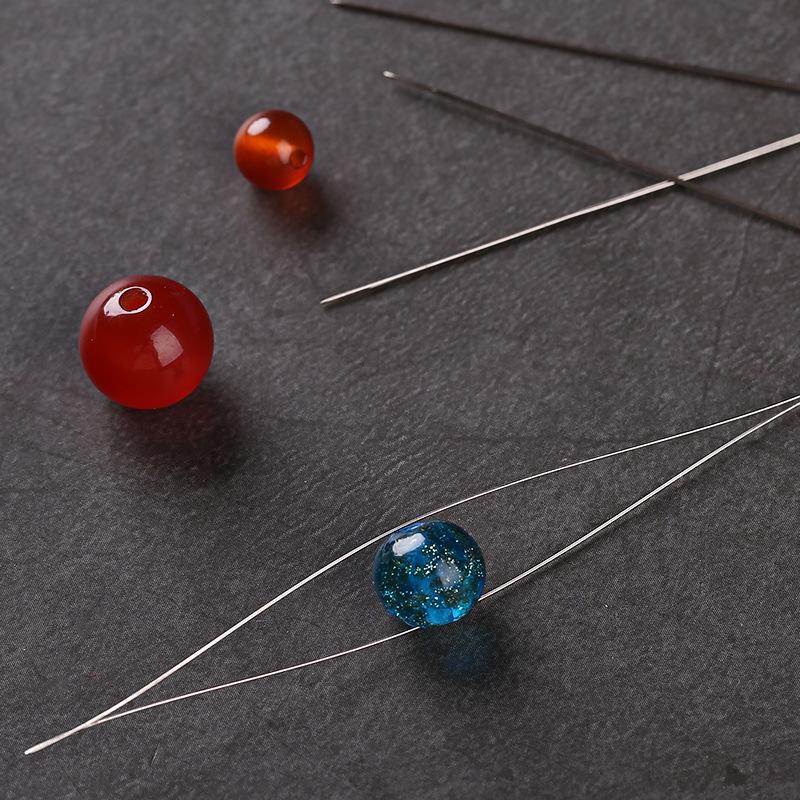 

6 шт / набор Бисероплетение Иглы Струна Шнур Булавки Серебряный Тон Рукоделие Швейный инструмент Вышивка Инструмент