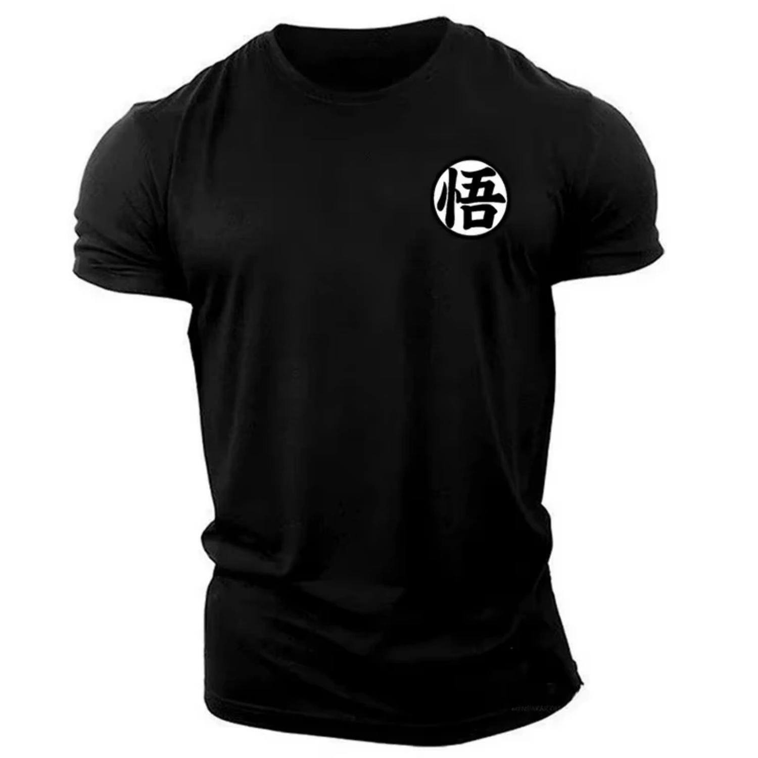 

Japanese Anime Men s Gym T-Shirt Goku Print Short Sleeves T-Shirt Summer Casual Tee Streetwear Men s Sweatshirt Women s Clothing S разноцветный