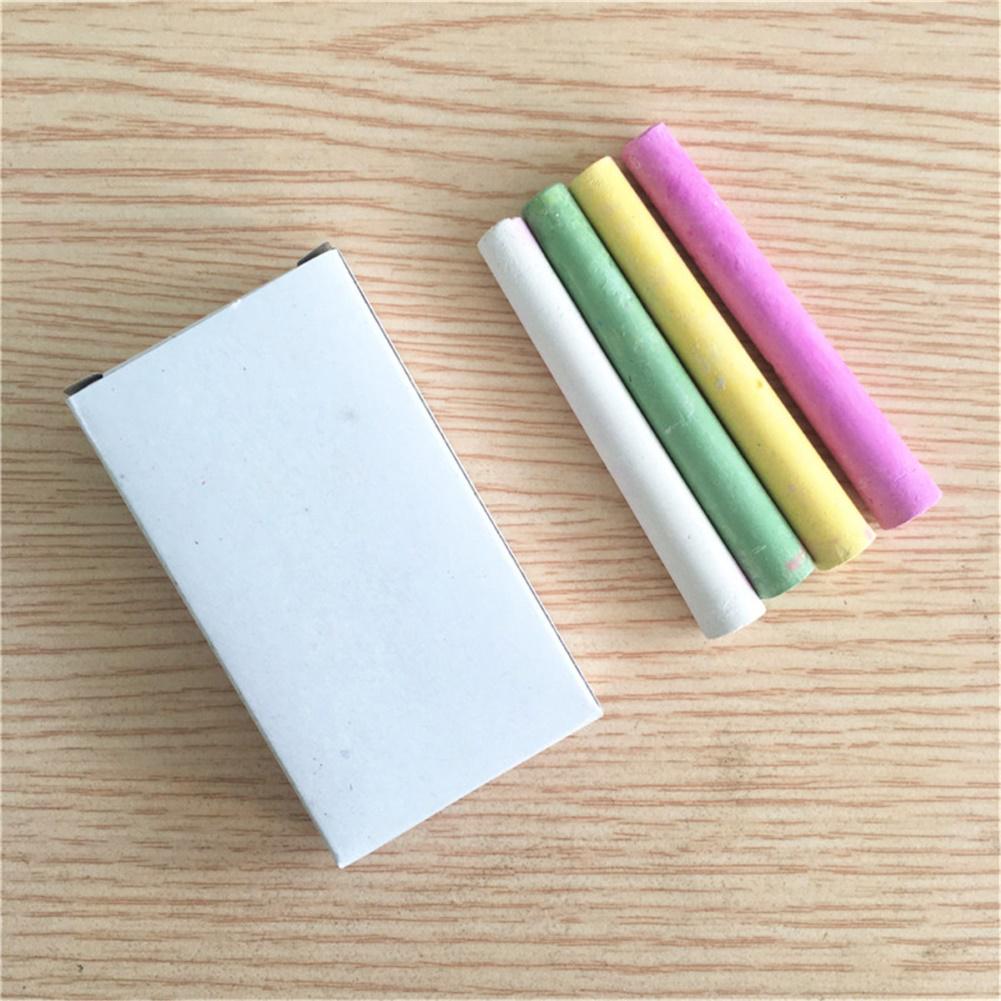 Stationeries 12 Sticks Dustless Drawing Chalk School Office Supplies with Chalkboard Eraser