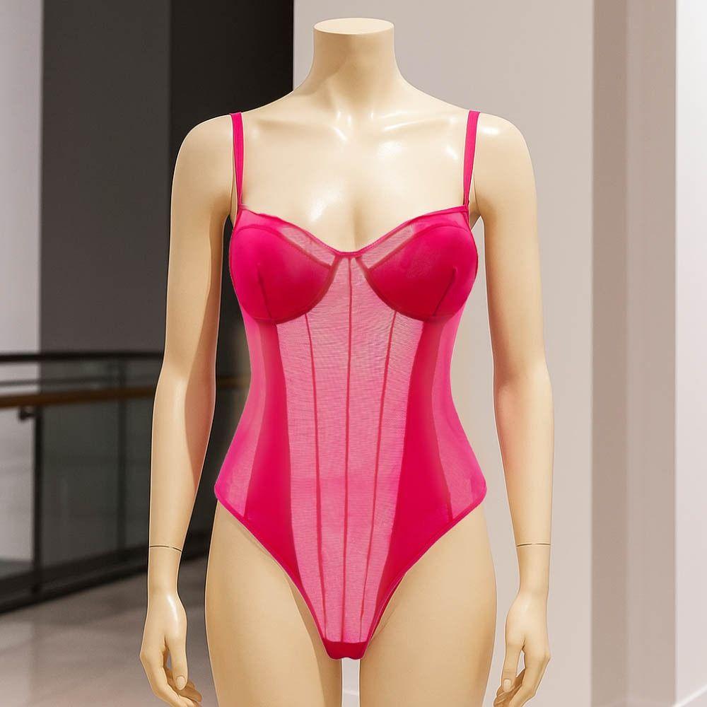 Bezrukávové hlboké V overaly Úzky strih Sieťovaný body Dámske plážové oblečenie Kombinézy s ramienkami Leto