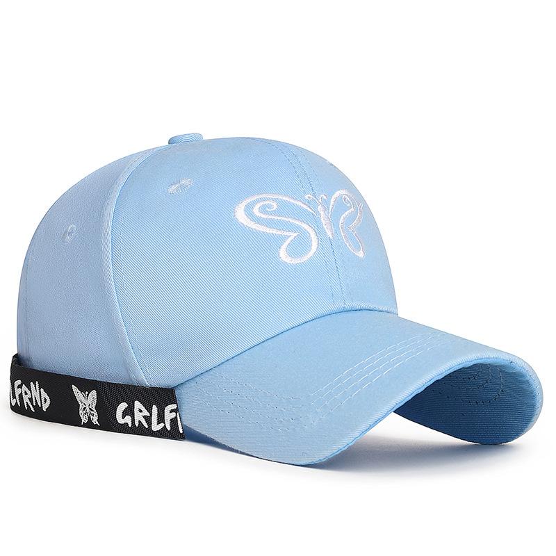 Embroidered Butterfly Sunshade Cap Spring Outing Youth Men Women Ribbon Baseball Cap Snapback Hat Sun Visor Hats Fishing Hat Peak Cap