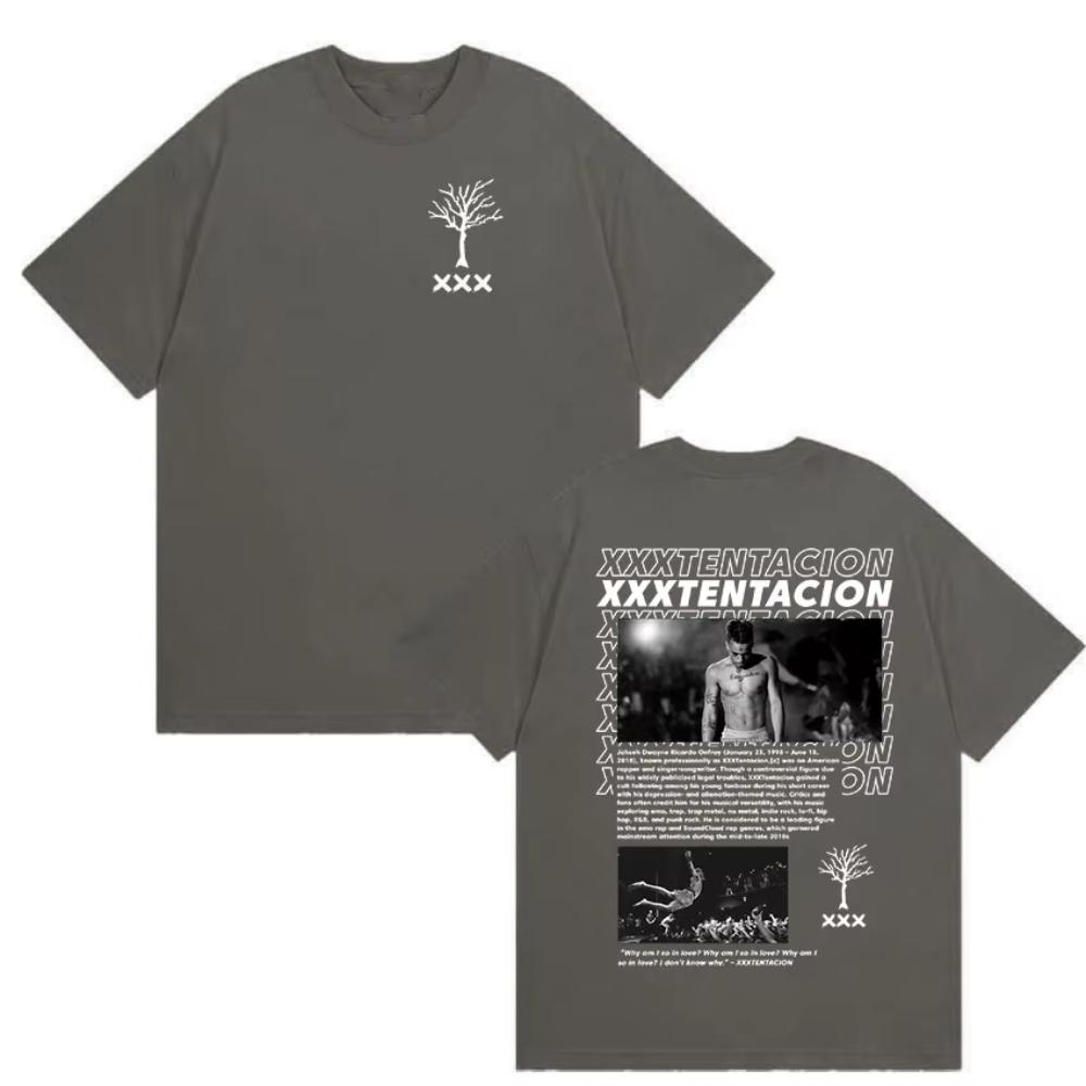 

Rapper XXXTentacion Album Graphic T Shirt Unisexs Vintage Gothic Loose Clothing Tshirts Hip Hop Short Sleeve Cotton Tshirts 4XL