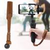 PU Leather Light Brown Handheld Headball Camera Mobile Phone Lanyard Hanging Rope Hand Wrist Strap