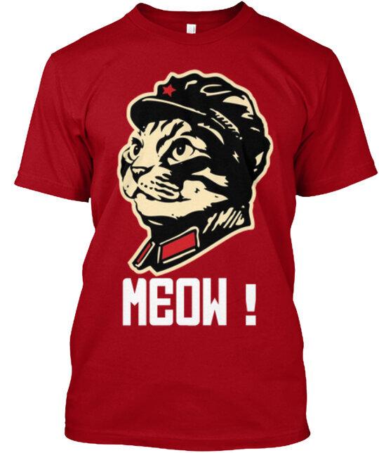 Russian Commie Cat T-shirt Made in the USA Size S to 5XL S