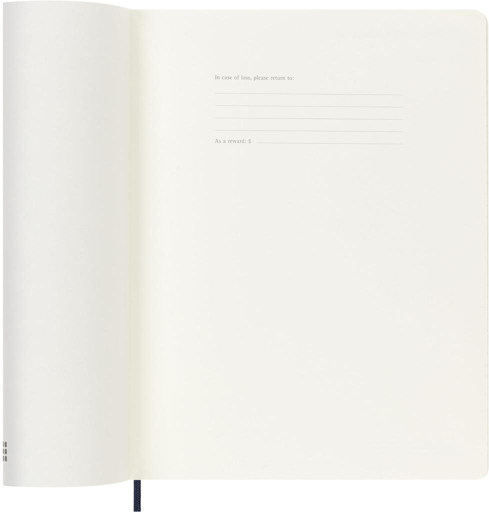 Moleskine 2026 Planner, January Start, 12-Month Weekly Diary, XL Size (19cm x 25cm), Soft Cover, Sapphire Blue, DSB2012WN4Y26