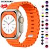 Ocean strap For Apple Watch Ultra 3 Band 49mm 11 10 45mm 41mm Silicone Bracelet Wristband iWatch 9 8 7 SE3 44mm 40mm 46mm band