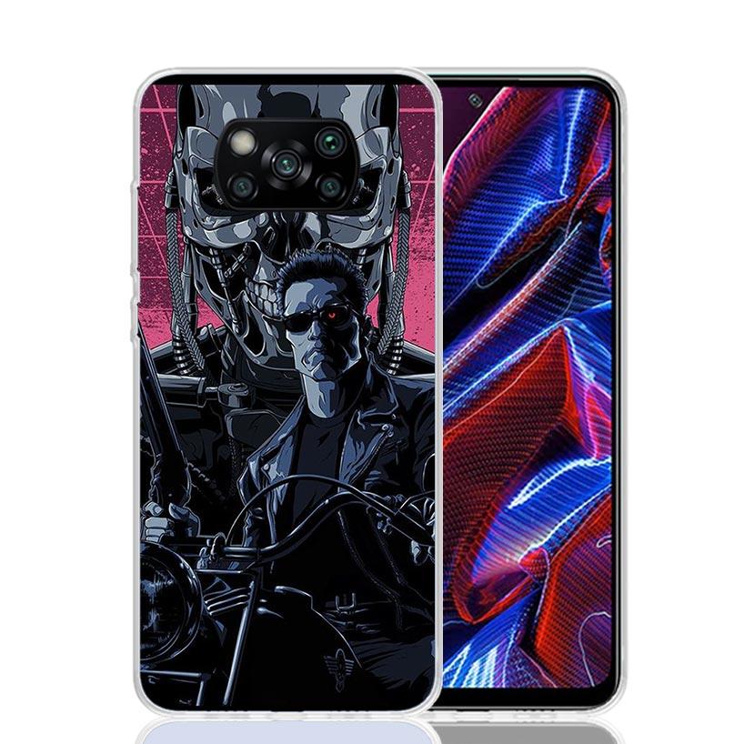 Arnold Schwarzenegger Terminator Phone Case For Xiaomi Poco X7 X6 X5 Pro F7 Ultra Redmi 15C 15 13 13C 12 12C 10 10A 10C 9 9A 9C
