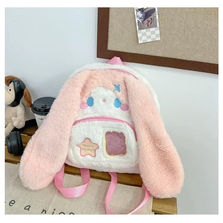 Soft Plush Dog Student Backpack With Breathable Straps For School And Travel