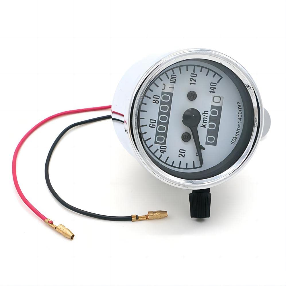 Speedometer, Motorcycle, General Purpose, Mechanical, Maximum Speed Display, 140 km/h, Mini Speedometer, 12 V,