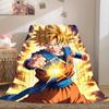 1 ks flanelová deka s potiskem Son Goku, Vysoce kvalitní pro všechna roční období, Domácí dekorace, Teplo a pohodlí, Perfektní jako vánoční dárky
