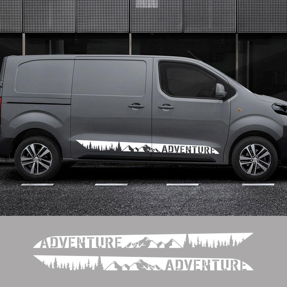 Samolepky na auto Pro Peugeot Expert Traveller Citroen Jumpy Dispatch Fiat Scudo Obytný vůz Dobrodružství Nálepka Autodoplňky pro tuning