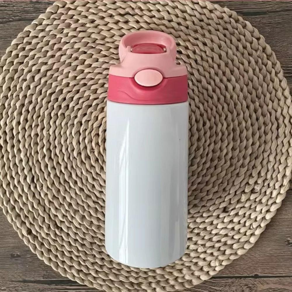 

Fashion 12oz Sublimation Straight Sippy Cup Flip Top Double Kids Bottle Stainless Steel Double Wall Gifts Sippy Bottle 12oz розовый