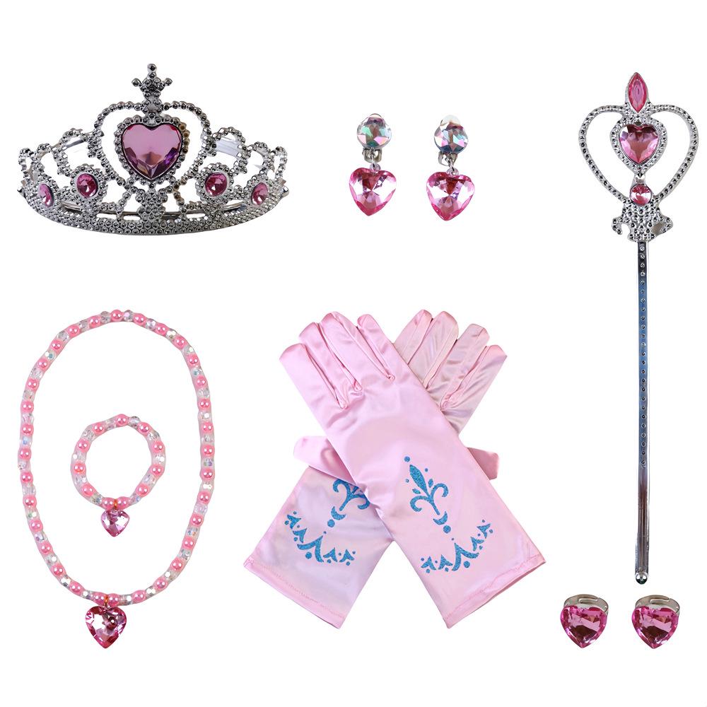 Frozen Princess Dress-Up Set: Necklace, Crown & Fairy Wand for Kids
