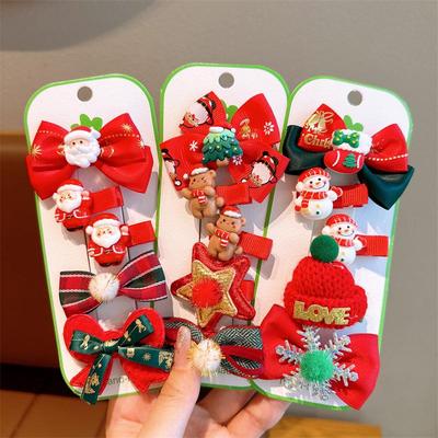 2025 New Style Girls' Christmas Hair Clips - Cute Holiday Dress-Up Accessories