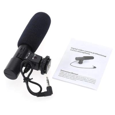 Professionelles externes Stereo-Mikrofon 3,5 mm Camcorder Digitale Videokamera Aufnahme-Mikrofon für DSLR-Kamera