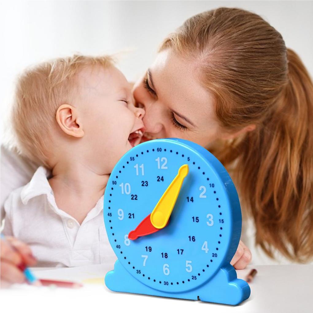 Children Educational Clock Toys Hour Cognition Preschool Teaching Aids Parent-child Learning Clock Model Adjustable Time