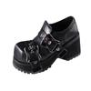 Black Mary Jane Shoes for Women 2025 New Autumn Platform Metalic Buckle Pumps Gothic Punk Style Spice Girls Lolita Students