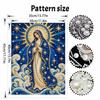 DIY 3D Pearl Diamond Painting Art Set Virgin Mary Blue Robe Stars Home Decor Art Set Wall Art