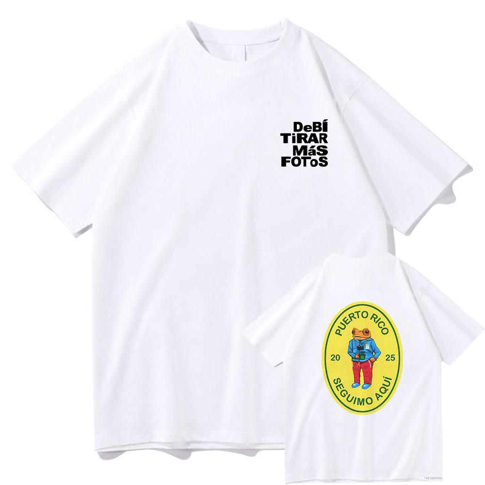 Debi Tirar Mas Fotos This Tshirt 2025 Bad Bunny New Album Men/women Clothing Harajuku Clothes Unisex Cotton Graphic T Shirts Top