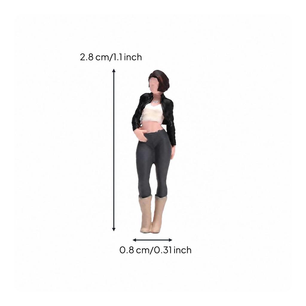 Miniature Figurine of a Woman Realistic Small for Dioramas