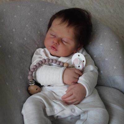 Reborn Baby Doll 19inch Newborn Baby Size Real Picture Full Vinyl Body Girl Washable 3D Skin Visible Veins Doll Toy