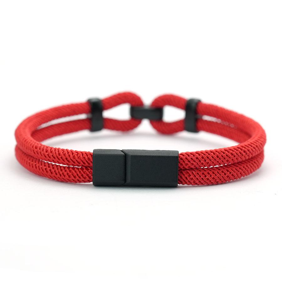 Handmade Mens Fashion Rope Bracelet A Grade 4mm Milan String With Magnetic Clasp 6 Colors Wrap Braided Cord Chain Braslet Homme