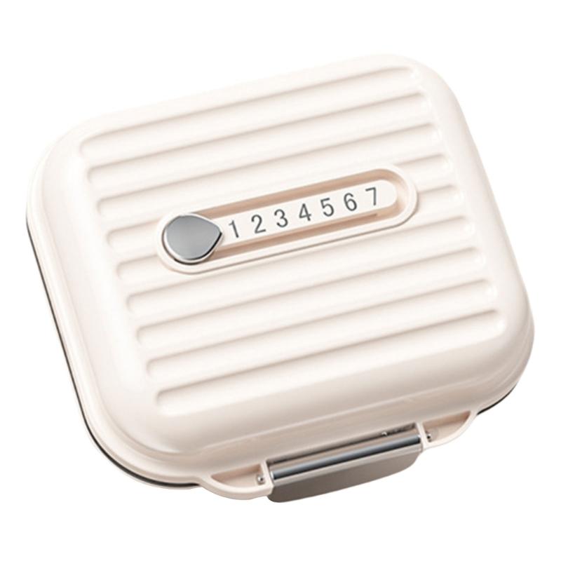 

Pills Container Travel Pills Box with 7 Compartment Small Pills Organizer Jewelry Storage Box Medicine Box Pills Holder small білий