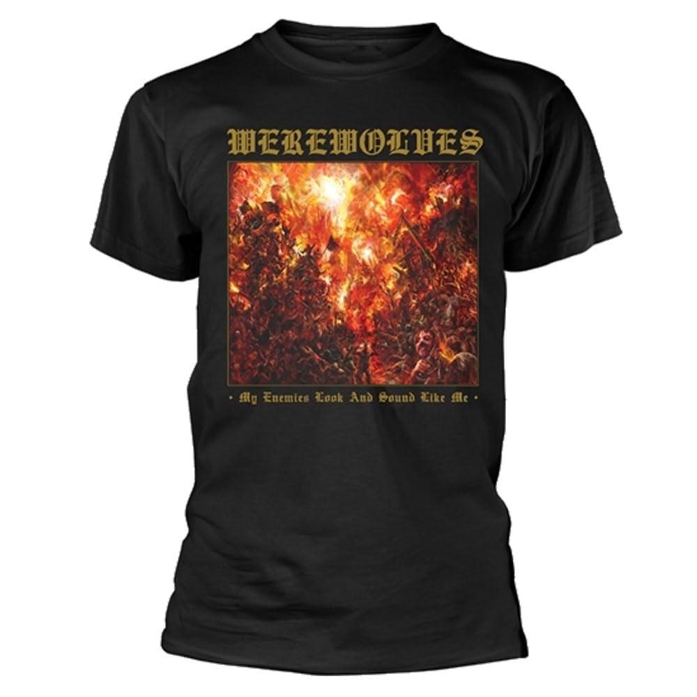 Werewolves My Enemies Look and Sound Like Me T Shirt M Black XL