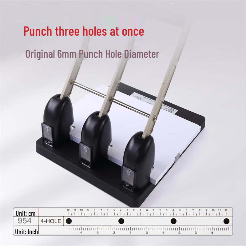 KW-triO Heavy-Duty 3-Hole Puncher CN plug (adapter included)