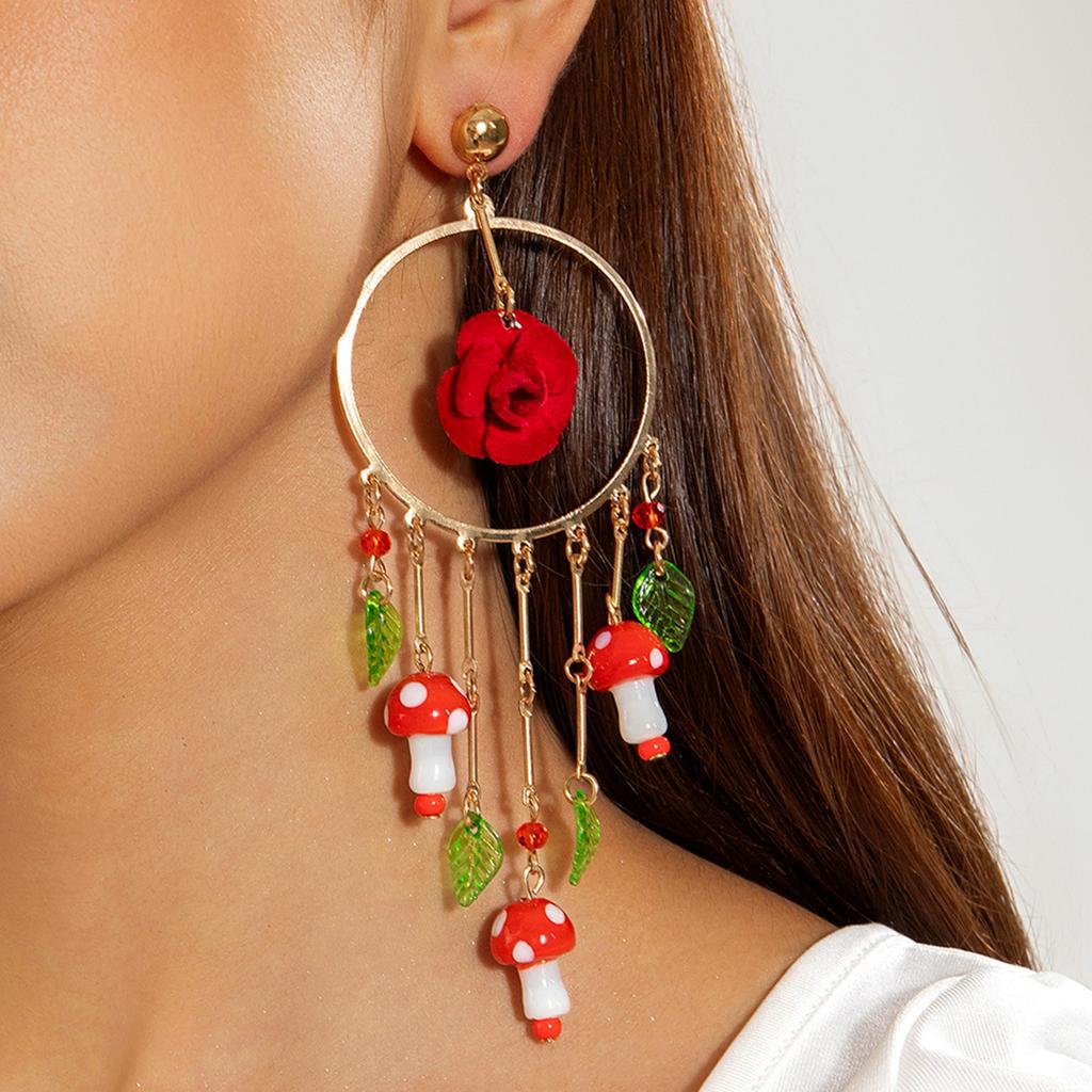 Accessories, Retro Ethnic Style Earrings, Exaggerated Temperament, Long Water Drop Fringed Earrings, Earrings.