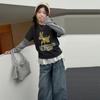 Girl Base Layer Shirt Spliced Fake 2-Piece Long Sleeve T-Shirt Slim Fit Stretch Inner Top Kids