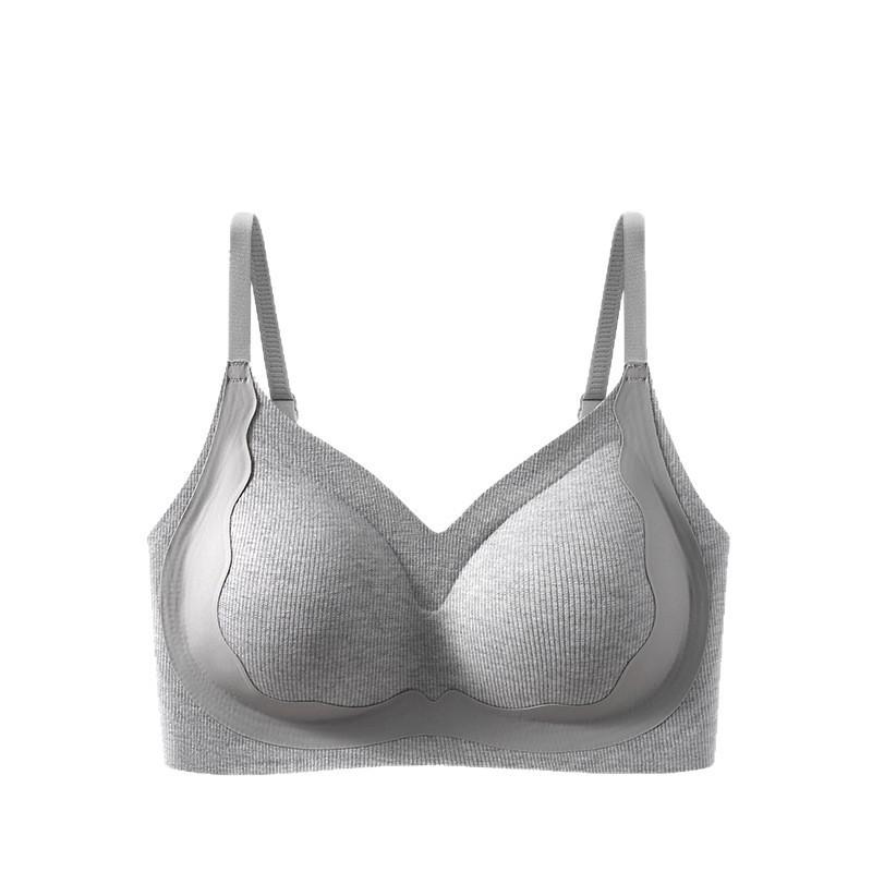 Seamless Wirefree Large Bust Shaping Gathering Comfortable Bra For Women