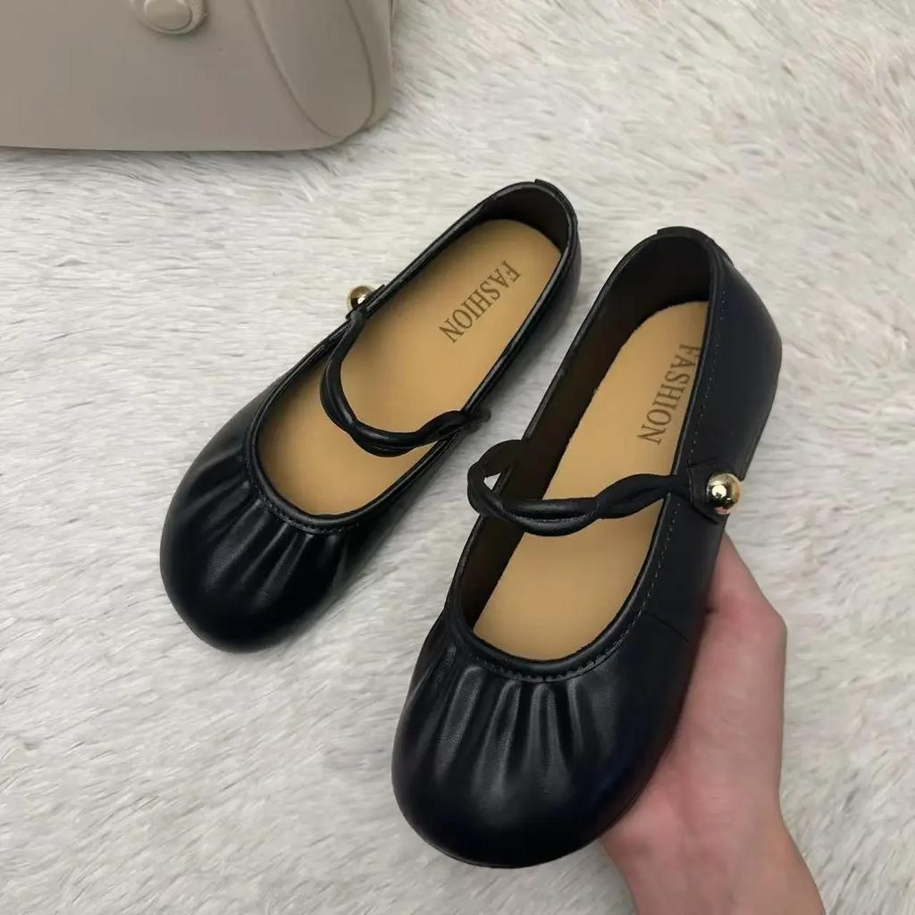 Fashion Women's Foldable Soft Bottom Flats Shoes Spring Summer New Style Korean Version Slip-On Shoes for Skirts Sweet Style