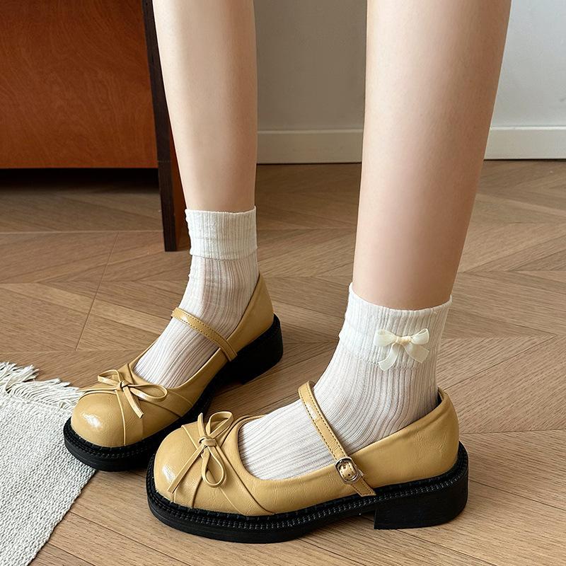 French Retro Mary Jane Shoes Women's 2025 Summer New Versatile British Style Small Leather Shoes with Skirt Platform Single Shoes