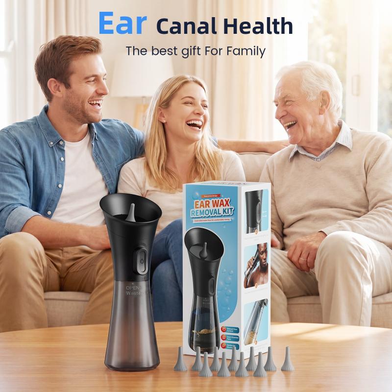 1 Set Two-Chamber Ear Irrigation Kit With Nozzle Tips Multi-Tip Electricmanual For Adults Home Ear Cleaning Irrigator